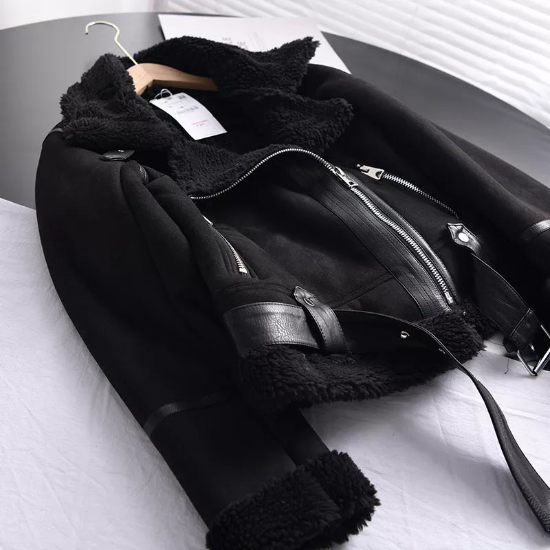 LOUISE | Stylowa Kurtka Z Zamszu – Ciepła i Modna