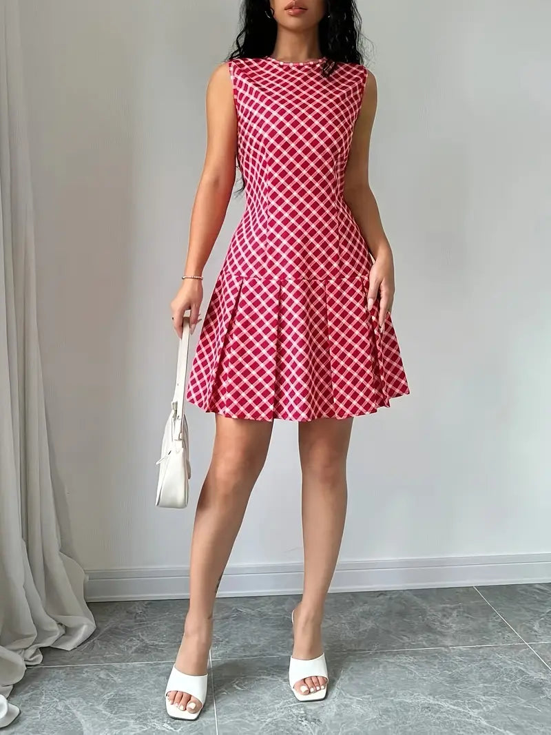 Mode Outlet | Stylowa sukienka bez rękawów z plisami – ponadczasowa elegancja