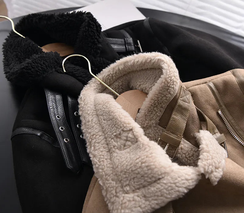 LOUISE | Stylowa Kurtka Z Zamszu – Ciepła i Modna