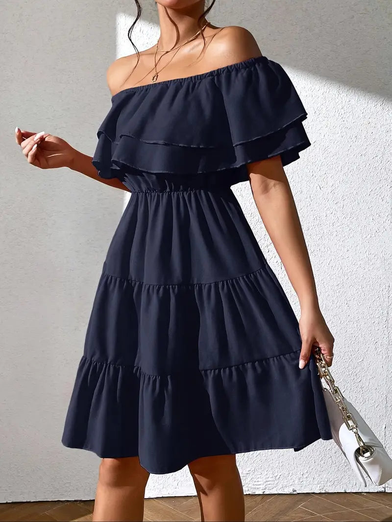 Mode Outlet | Elegancka Sukienka Hiszpanka z Falbankami – Kobieca & Stylowa