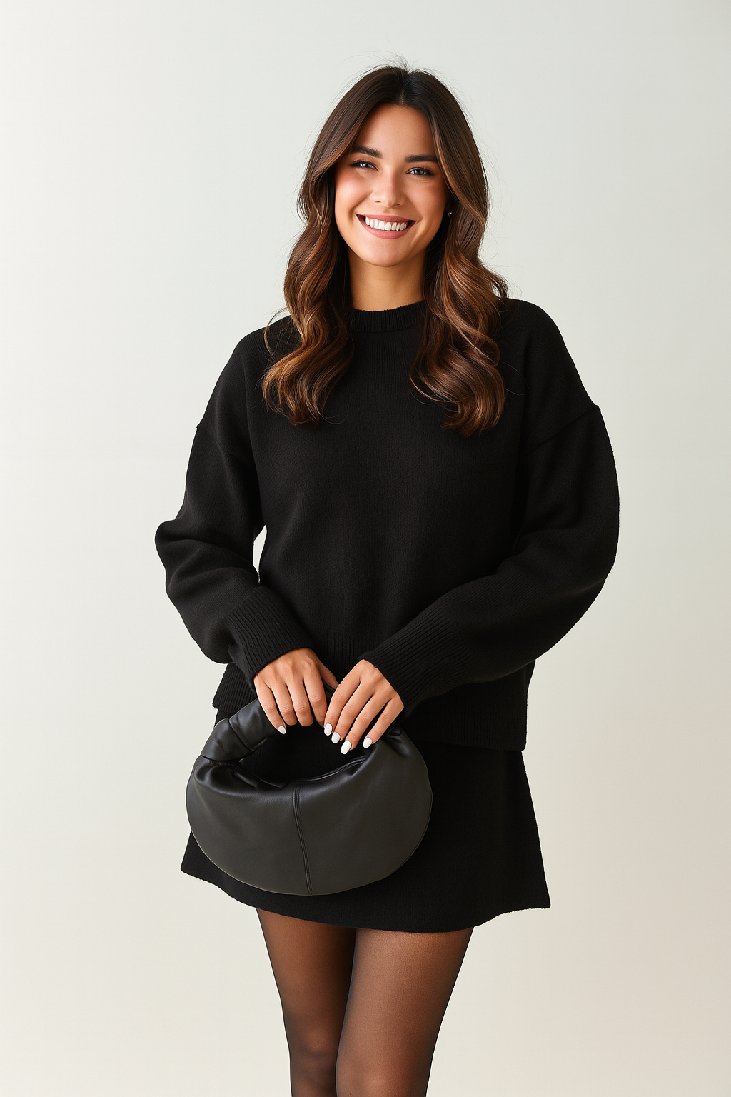 Elegancki damski komplet - sweter i spódniczka