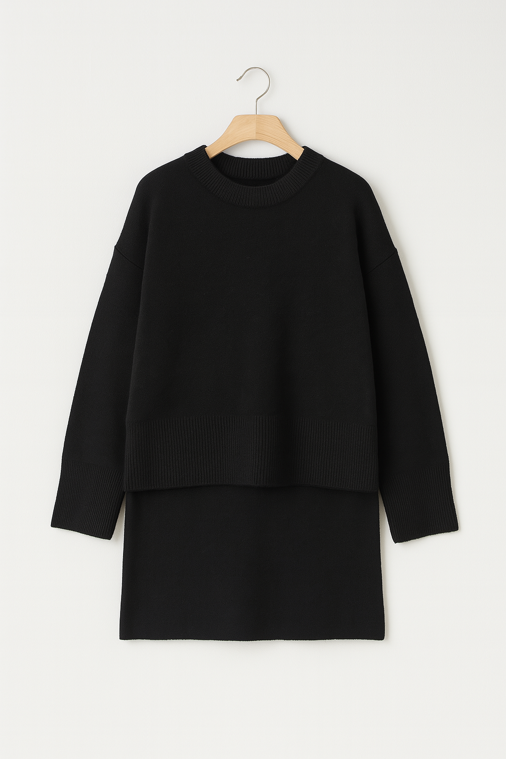 Elegancki damski komplet - sweter i spódniczka