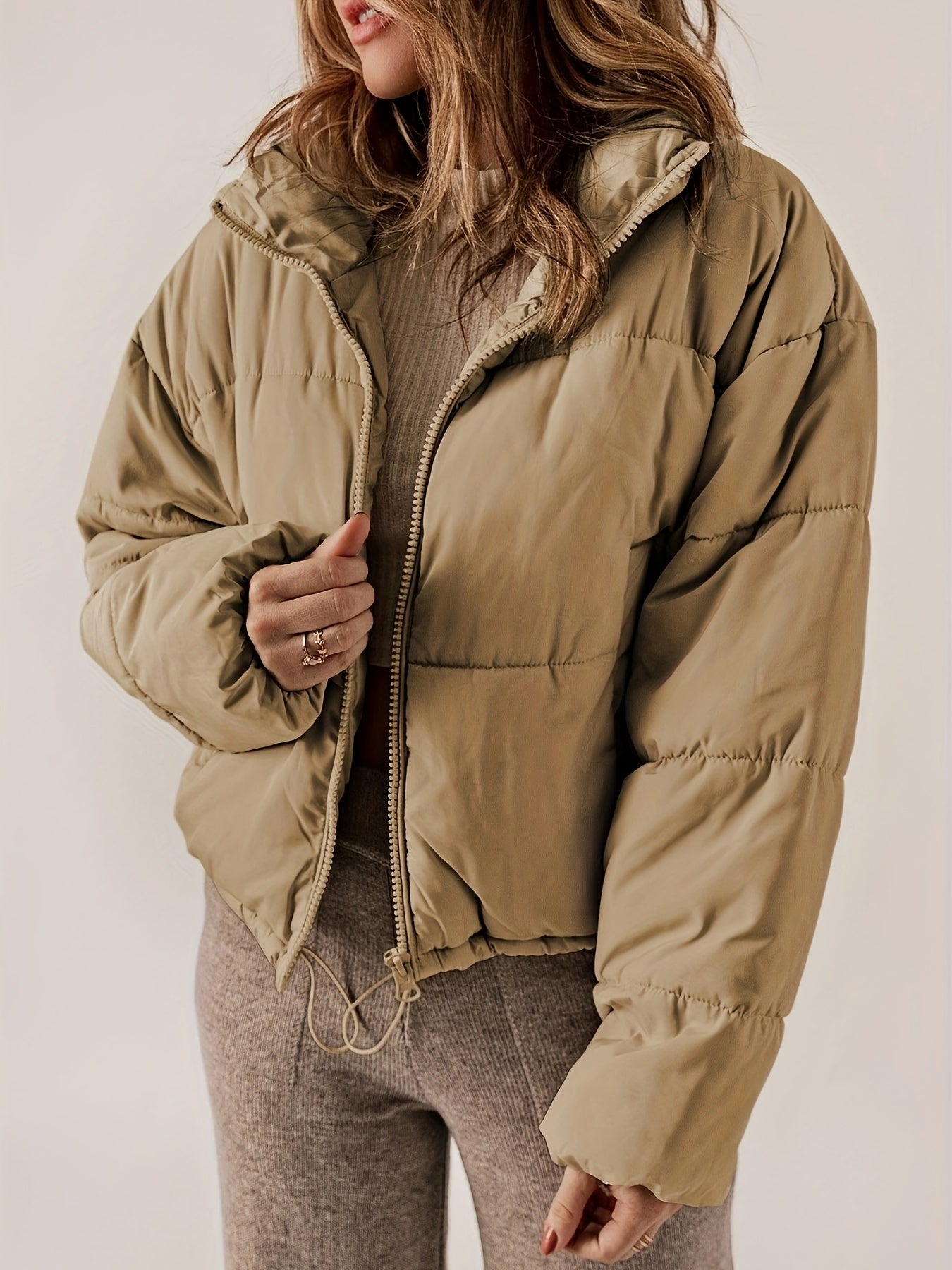 Damska Kurtka Pikowana – Elegancka Kurtka Przejściowa Z Zamkiem Na Co Dzień