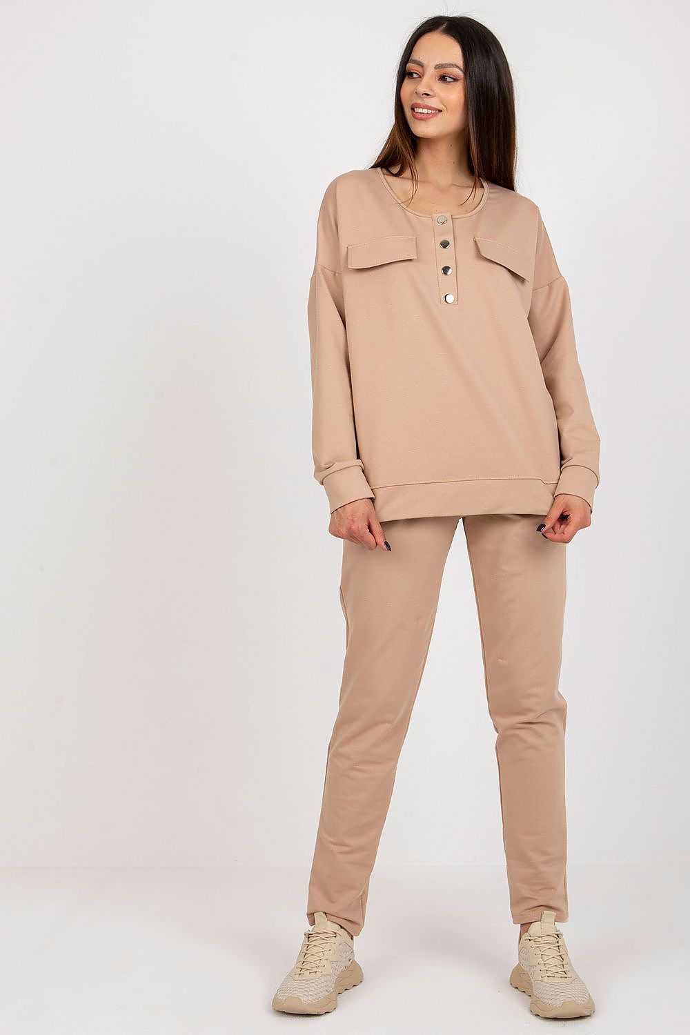 Evy - Luksusowy Zestaw Domowy ze Swetrem i Dopasowanymi Spodniami