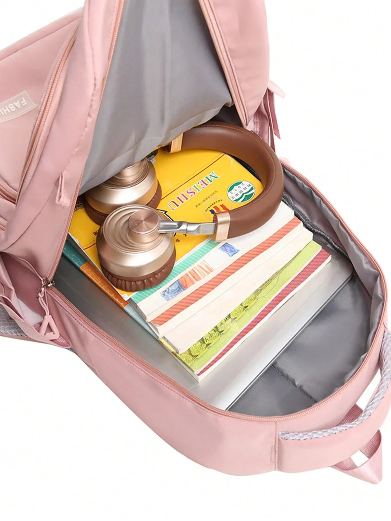 Wodoodporny różowy plecak dla dziewcząt z kieszenią na laptopa – stylowa torba szkolna