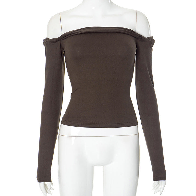 Liva | Damska bluzka z długim rękawem i odkrytymi ramionami