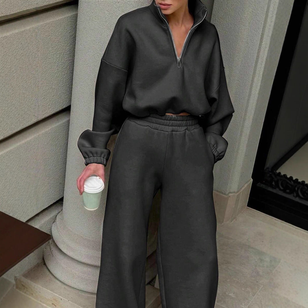 Damski Sweter – Zamek Pół i Nowoczesny Krój – Casualowy Styl