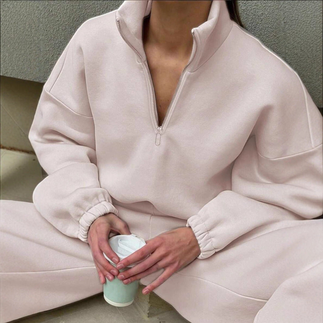 Damski Sweter – Zamek Pół i Nowoczesny Krój – Casualowy Styl