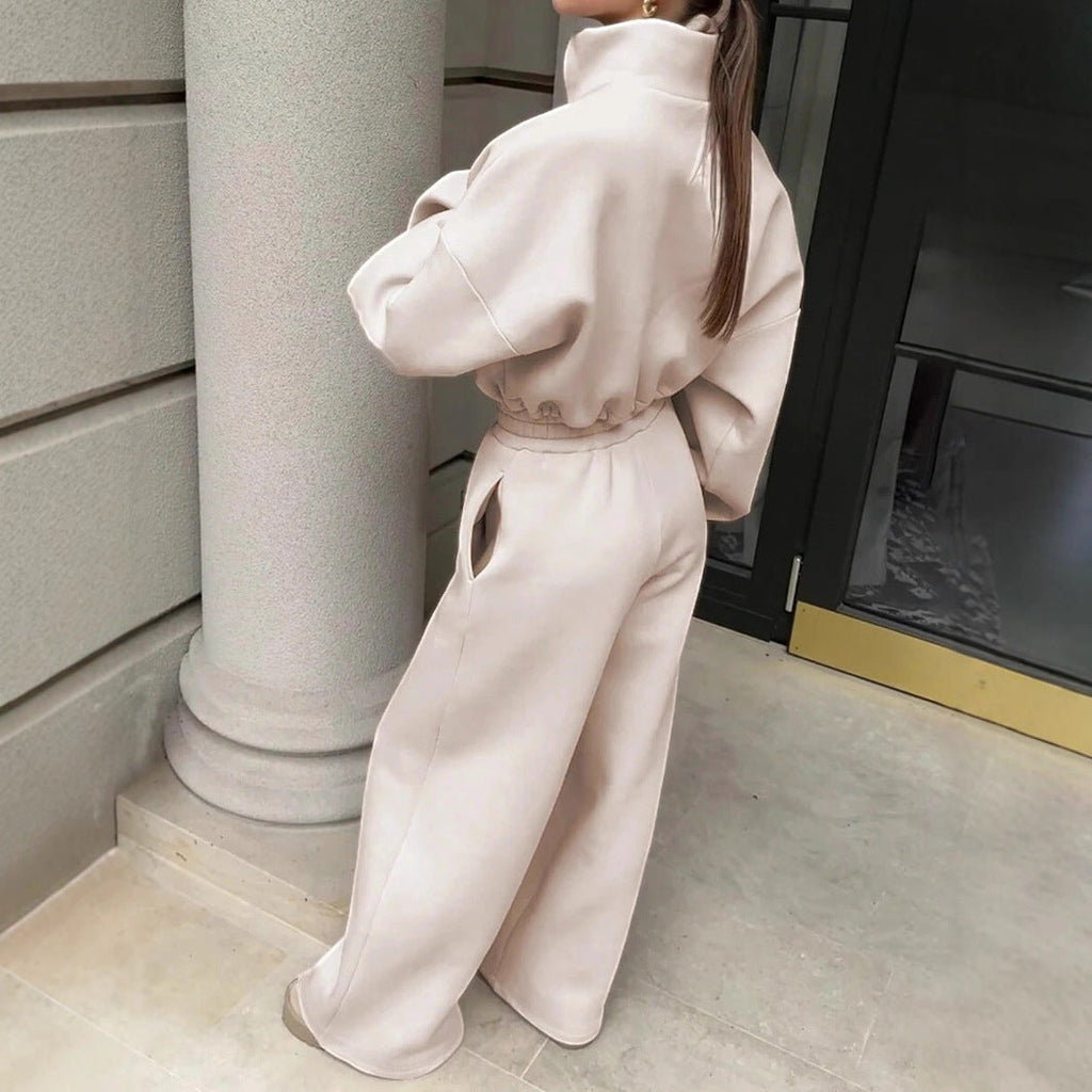 Damski Sweter – Zamek Pół i Nowoczesny Krój – Casualowy Styl