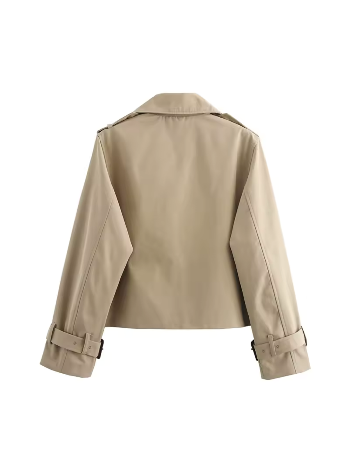 Damski Płaszcz Przejściowy – Dwurzędowe Zapinanie i Pasek – Wodoodporny na Wiosnę i Jesień