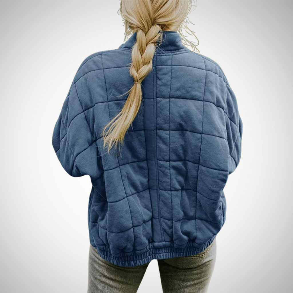 Elegancka damska kurtka z długim kołnierzem