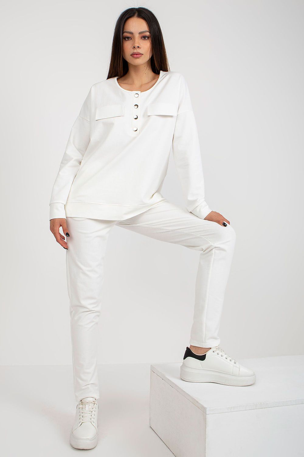 Livia - Luksusowy Zestaw Domowy z Swetrem i Dopasowanymi Spodniami