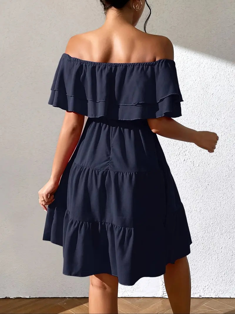 Mode Outlet | Elegancka Sukienka Hiszpanka z Falbankami – Kobieca & Stylowa