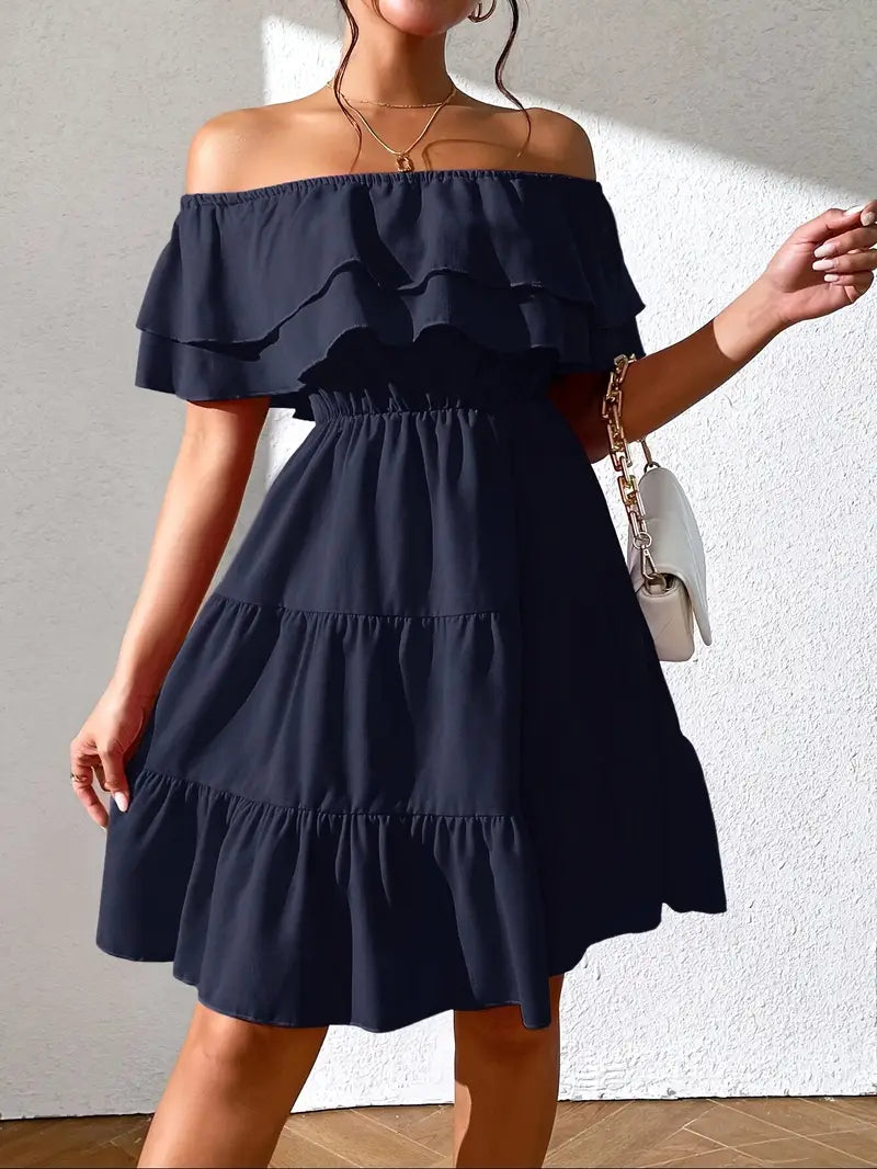 Mode Outlet | Elegancka Sukienka Hiszpanka z Falbankami – Kobieca & Stylowa