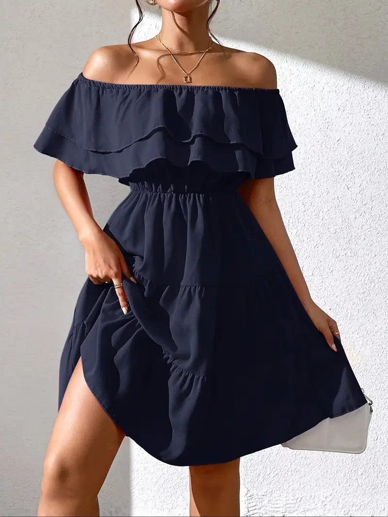 Mode Outlet | Elegancka Sukienka Hiszpanka z Falbankami – Kobieca & Stylowa