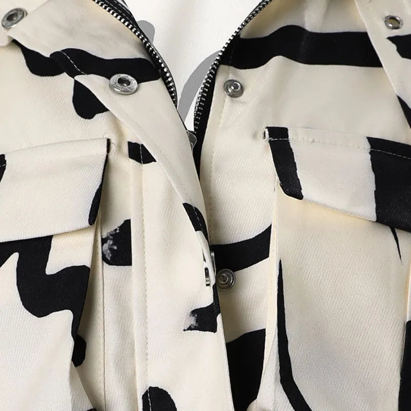 Damski Krótki Kurtka Bomberka w Stylu Urban