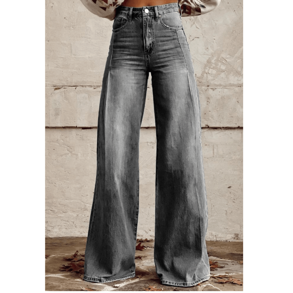 LOUISA | Dżinsy z Wysokim Stanem i Szerokimi Nogawkami – Stylowe i Wygodne