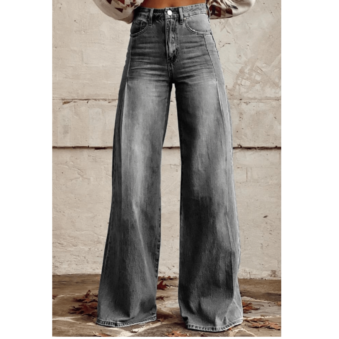 LOUISA | Dżinsy z Wysokim Stanem i Szerokimi Nogawkami – Stylowe i Wygodne