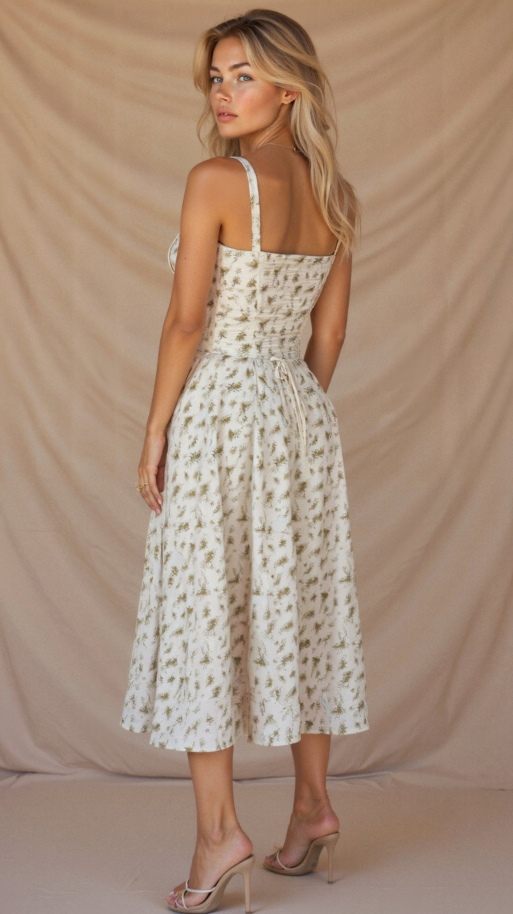 Elodie Midikleid met Corsetdetails