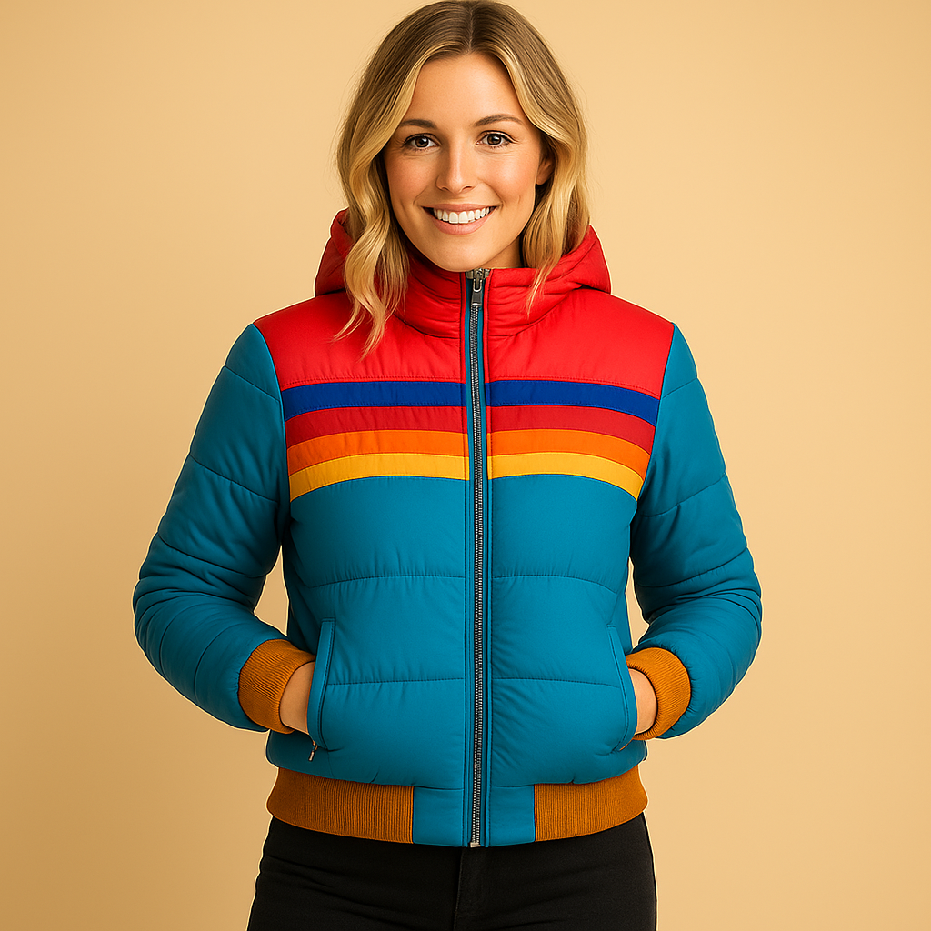 Damska kurtka zimowa z kapturem – Ciepła pikowana kurtka damska z</h2>